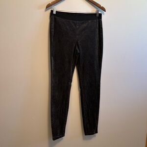 Eileen Fisher Corduroy Stretchy Skinny Leg Fit High Rise Waist Pants Black